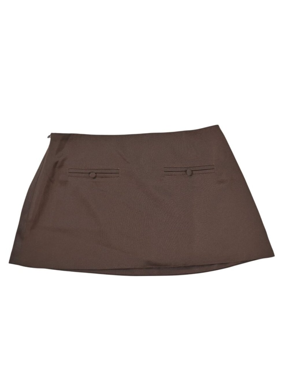 Heart of Sun Amour Mini Skirt in Chocolate Satin